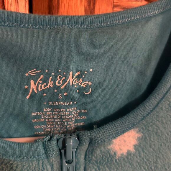 Nick & Nora zipper Pajamas Blue Penguin Small - Picture 4 of 8